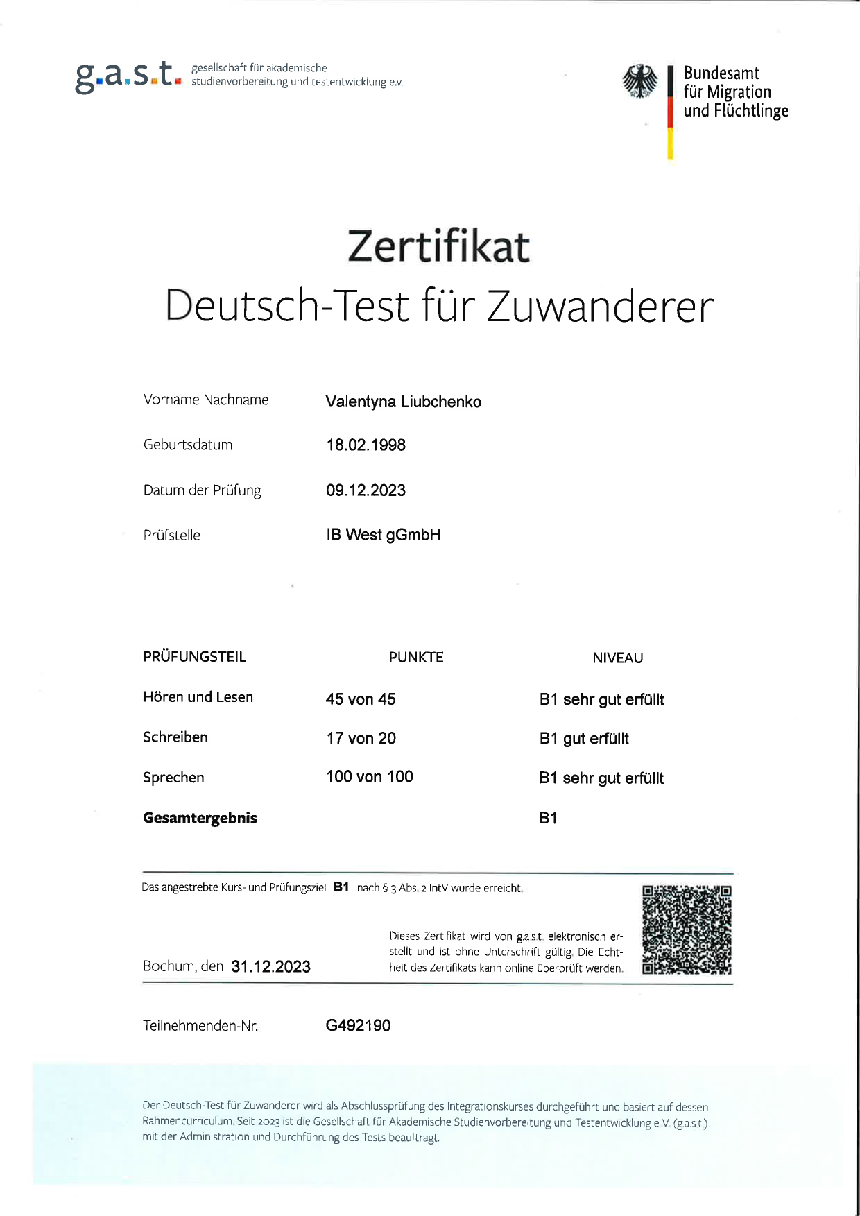 German-certificate-B1